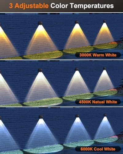 High Brightness Solar Fence Lights Outdoor, Larger Size Solar Lights with Dual Solar Panels, Waterproof Fence Lights Solar Powered for Stair, Step, Yard, Patio, Wall (12 Pack) - Image 5