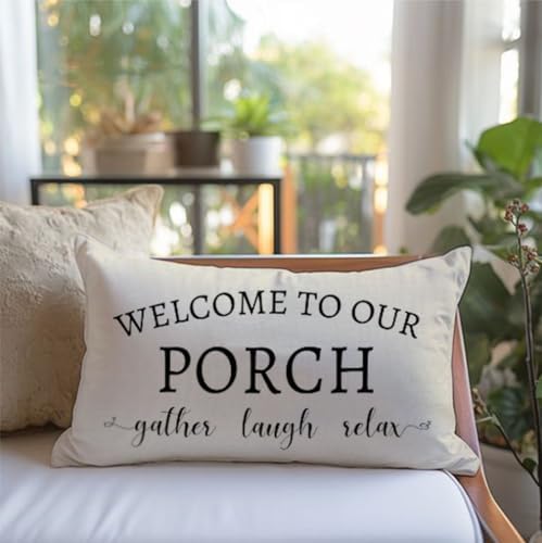 PANDICORN Outdoor Lumbar Throw Pillow Covers 12x20 Inch Set of 2, Cream - Image 3