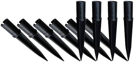 Replacement Stakes for Solar Lights, 10Pack ABS Reinforced Ground Spikes(Fit for Pole Outer Diameter 0.39 inch & Inner 0.51 inch), Solar Wheat Ear Lights Stakes for Outdoor Pathway Christmas by Unknown
