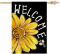 CROWNED BEAUTY Spring Summer Daisy Bee House Flag for Outside 28x40 Inch by CrownedBeauty