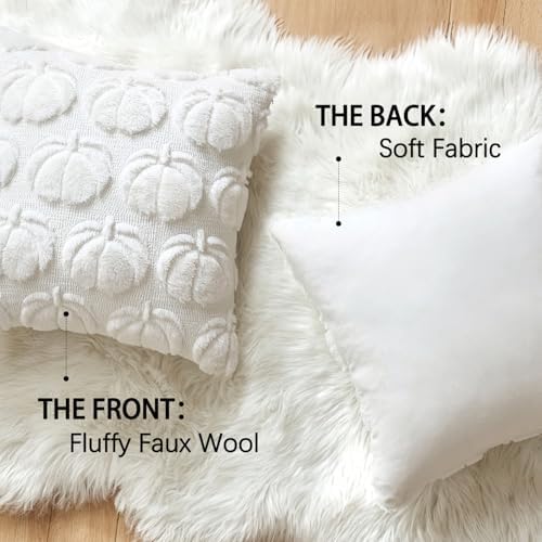 MIULEE Fall Pillow Covers Pumpkin Fall Decor 18x18 Pure White - Image 5