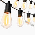 Outdoor String Lights Patio LED - Light Outside Waterproof S14 Porch Lighting Edison Plastic Bulb Pergola Hanging Balcony Connectable Backyard Yard Gazebo Party Garden Bistro 30M 100FT by Unknown