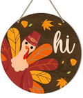 Thanksgiving Front Door Sign Decor, Thanksgiving Turkey Welcome Sign Decorations for Home Office Door Porch Rustic Fall Autumn Hanging Sign Wall Decor by ZODGMED