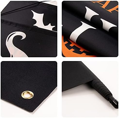 Halloween Decorative Hanging Banner - Trick or Treat Welcome Sign for Front Door, Porch, Yard & Indoor Home Wall Decor - Image 4