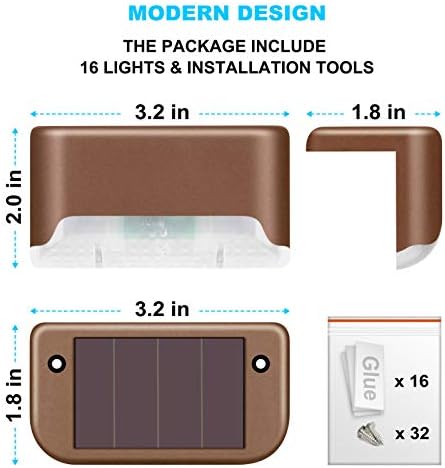 DenicMic 16 Pack Solar Deck Lights Outdoor Waterproof Color Changing LED - Image 6