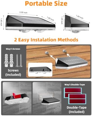 20 Pack Solar Fence Lights Outdoor ,Warm White + RGB 13 Color Mode Fence Lights Solar Powered with Ultra-Bright Lens IP65 Waterproof,Solar Wall Light for Backyard/Step/Patio/Deck/Stair/Railings/Fence - Image 5
