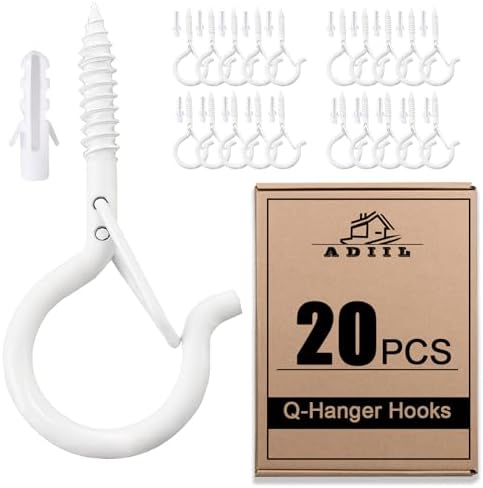 ADIIL Q Hanger Ceiling Screw Hooks for Hanging Outdoor String Light, Plants by ADIIL