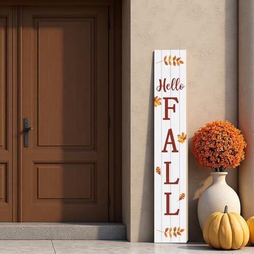 Fall Porch Decor Outdoor Autumn Thanksgiving Wooden Porch Sign 46.8 Inch - Image 6