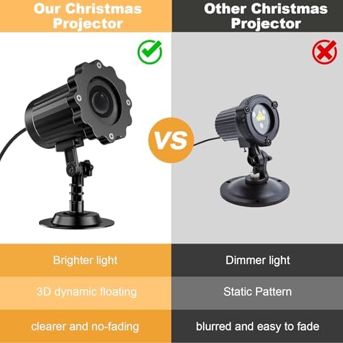 3D Dynamic Christmas Projector Lights Outdoor Indoor-2026 Upgrade Reindeer Christmas Decorations,Waterproof Holiday Projector Lights for Window Ground Roof Wall Yard Xmas Decor - Image 2