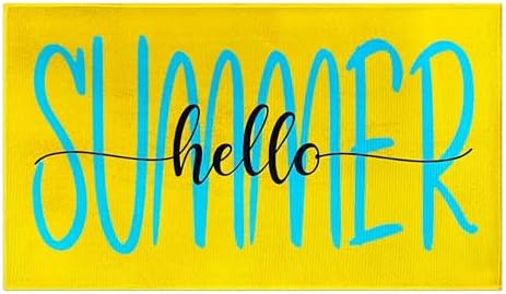 Summer Door Mat for Front Door Sunshine Welcome Doormat Non-Slip Washable Summer Outdoor Mat Entry Rug for Indoor Outdoor Home Summer Decorations 17 x 30 Inch by FlippanaDirect