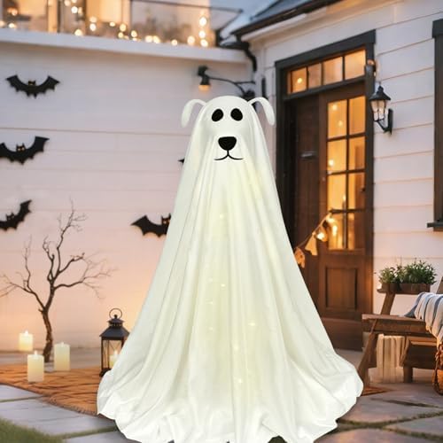 Halloween Decorations, 2.5FT Light Up Halloween Ghost Dog with Remote - Image 6