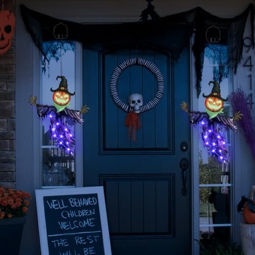 Solar Halloween Decorations Outdoor, Big Pumpkin Hanging Decor - Image 5