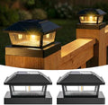 btfarm 4x4 Solar Post Cap Lights, 2 Pack Fence Deck Post Lights, Black by btfarmdecorativelighting