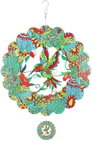 Hummingbird Wind Spinner 12 in, Wind Spinner Outdoor Hanging for Garden by Unknown