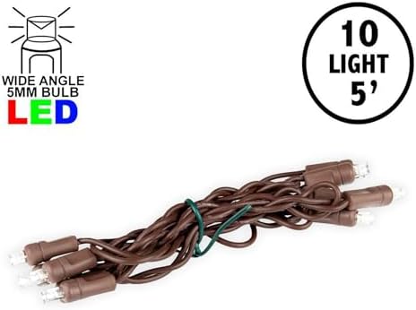 Novelty Lights 10 Light LED Christmas Mini Light Set, 5 Feet, Pure White - Image 4