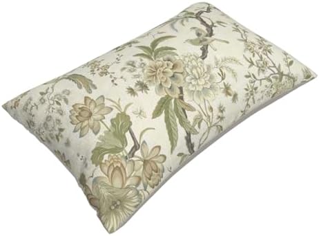 CXMEIFLY Spring Floral Birds Pillow Covers 12 x 20 Inch Set of 2 for Chinoiserie Flowers Decor Throw Pillows Sage Green Plant Outdoor Decorative Cushion Cases for Couch Bed Decorations - Image 6