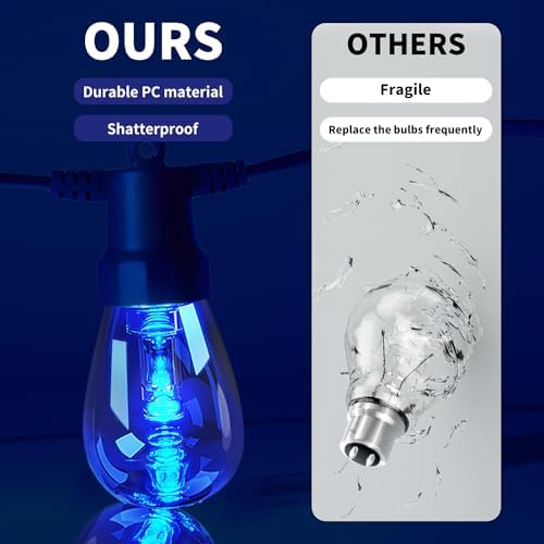 CAWWS Outdoor String Lights 27FT, Color Changing Patio Lights, Waterproof - Image 3