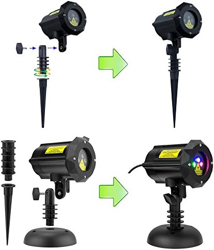 Garden Lights Outdoor Laser Christmas Light Moving Star Projector (Blue Red Green) - Image 5