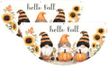Fall Gnome Semicircular Hanging Decorative Bunting Flag 2pcs by Ouqiuwa