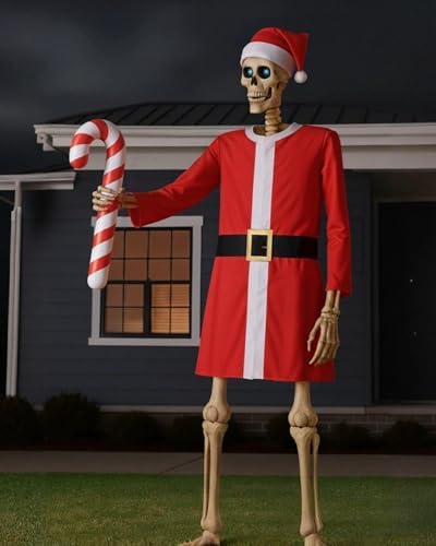 3 Pcs Santa Outfit for 12 Ft Giant Skeleton Christmas Yard Accessories by Unknown