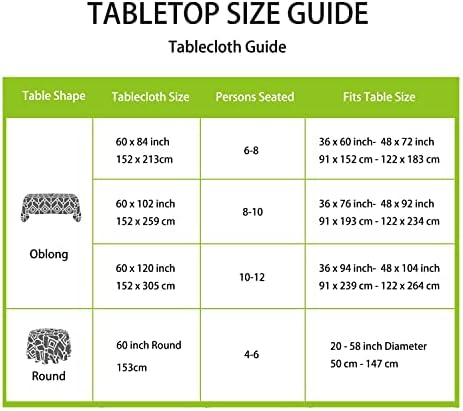 LUSHVIDA Moroccan Outdoor Tablecloth with Umbrella Hole, 60x84 Inch Grey - Image 7