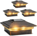 JOFIOS Solar Post Cap Lights 4pack,Warm & Cool Light,for 4x4 Posts Copper by JOFIOS