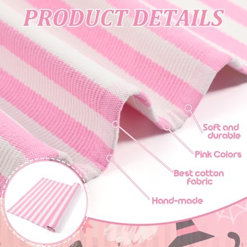 Honoson 2 Pcs Pink Halloween Doormat, Ghost Coir Mat with Striped Layer Rug - Image 4