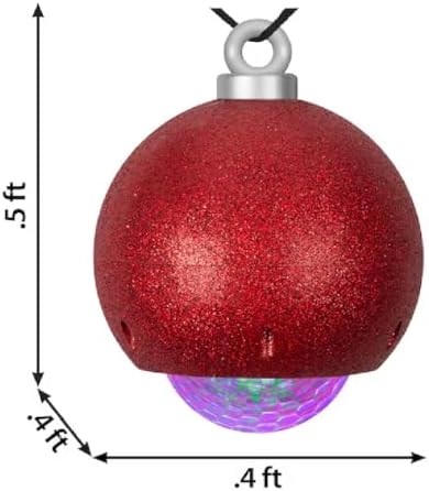 Gemmy LightShow Kaleidoscope Hanging Projection Ornament Multi-Function Red - Image 3