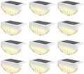 VOLISUN 12 Pack Solar Deck Lights Outdoor, Warm White LED Solar Step Lights for Outside, Waterproof Fence Light for Patio, Deck, Stairs, Yard, Pool and Porch (White) by VOLISUN