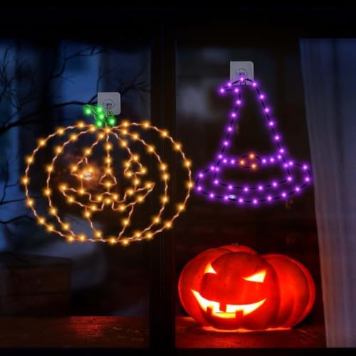 Halloween Window Lights, 2 Pack LED Waterproof Timer Indoor Decor - Image 4