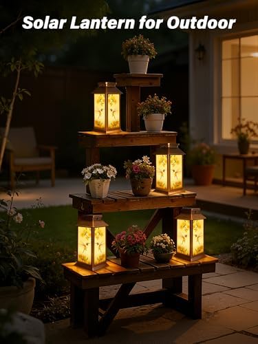 Guhope Birthday Gifts for Women Mom Grandma Men, Solar Lanterns Outdoor Waterproof, Hummingbird Hanging Garden Decor Outdoor Solar Lights for Garden Lawn Yard Patio Porch - Image 6