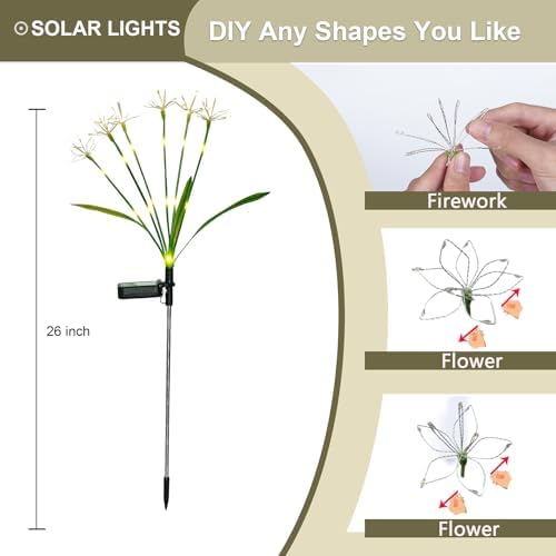 Solar Garden Lights Outdoor: 2-Pack DIY Yard Decor Warmwhite - Image 4