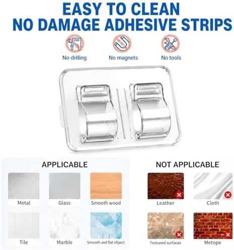 Outdoor String Light Hooks, 54 PCS Heavy Duty Clear Adhesive Clips - Image 5