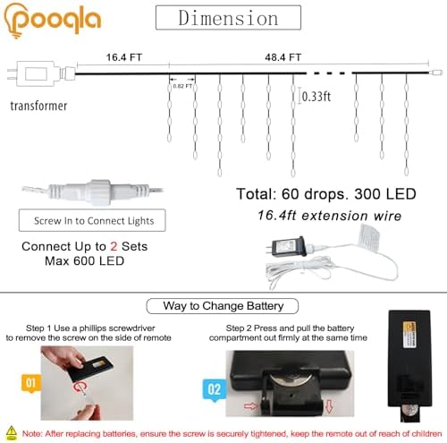 Pooqla 35 Colors Icicle Lights for Outside, 48FT Icicle Christmas Lights - Image 4