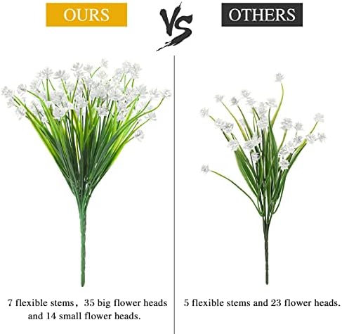 AmyHomie 20 PCS Artificial Flowers for Outdoors, UV Resistant Fake Plants - Image 3