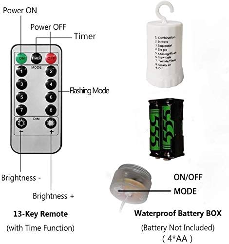 PXBNIUYA 200LED Hanging Sphere Lights, Battery Operated Starburst Lights - Image 7