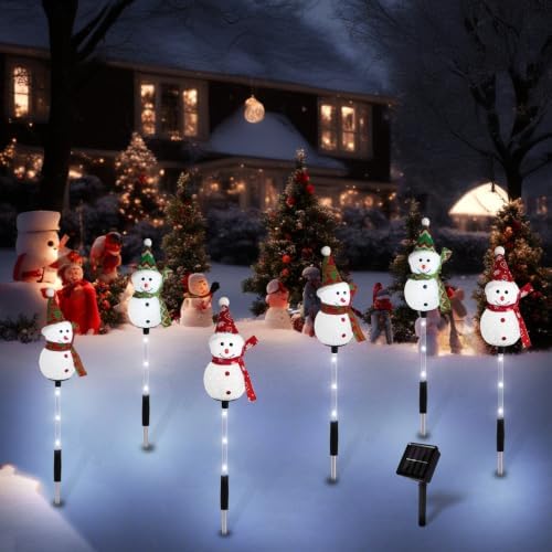 Solar Christmas Snowman Pathway Lights Outdoor Decoration, 3 Pack - Image 6