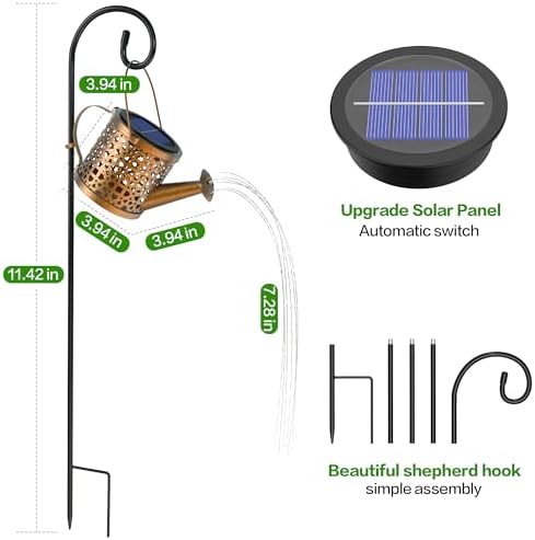 Solar Watering Can Lights Waterproof Outdoor Decorative Garden Decor - Image 4