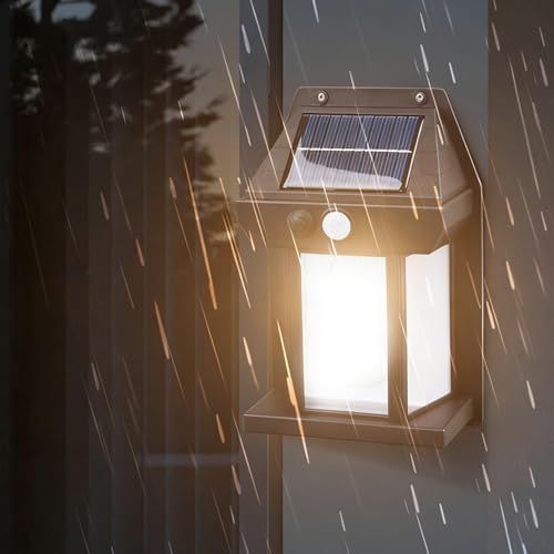 2 Pack Solar Porch Lights, Solar Wall Lights Outdoor Motion Sensor, Dusk to Dawn Solar Lights Waterproof 3 Modes for Patio Door Garage Fence Yard Garden (2, Black) - Image 4