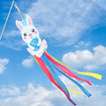 NOVWANG 40 Inch 3D Rabbit Bunny Easter Windsock, Spring Windsocks for Yard Garden Patio Balcony, Easter Outdoor Hanging Decorations by NOVWANG