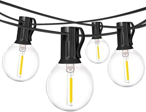2-Pack 18Ft Outdoor Patio String Lights, Commercial Light String by MuasdaeOutdoorStringlights