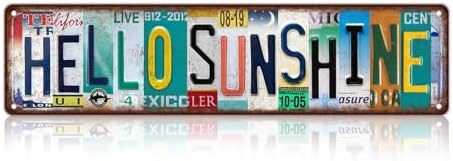 Vintage Hello Sunshine Metal Tin Signs Wall Decor by MTsigns