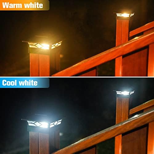 VOLISUN 2Pack Solar Post Cap Lights, 2 Color Modes Deck Lights, Black - Image 2