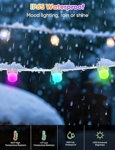APPECK Outdoor String Lights 76FT with 200 LEDs, RGB Outdoor Patio Lights - Image 6