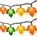 Fall Decorations Thanksgiving for Home, 8FT Halloween Decor Indoor Lights with 10 LED Maple Leaf, Connectable Novely Fairy String Lights Autumn Harvest Table Indoor Outdoor Decor Halloween Party Gifts by Doratale
