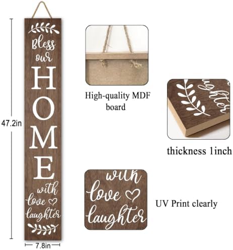 Farmhouse Welcome Sign for Front Door Standing 47" - Image 3