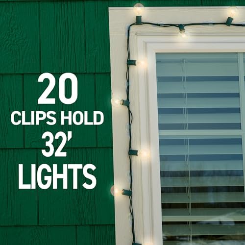 Command Outdoor Light Clips, Clear, 20 Clips, 24 Weather Resistant Strips - Image 5
