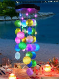 Solar Wind Chimes of Outside, Pastel Solar Shell Gift for Mom Grandma by Zeiliuled