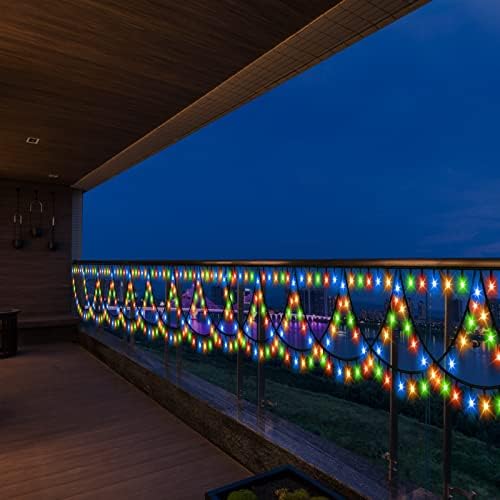 Outdoor Christmas lights Decor Christmas Tree Light 40FT 380 LED Timer - Image 7