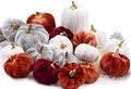 Thanksgiving Velvet Pumpkins, 18 PCS Fall Table Decorations for Home, Artificial Pumpkins Set for Fall Autumn Harvest, Thanksgiving, Wedding by Fsforcar
